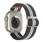 Bracelet de montre Watchman en nylon avec boucle mécanique, compatible avec les Apple Watch 46 mm / 49 mm / 45 mm / 44 mm et 42 mm / 41 mm / 40 mm / 38 mm.