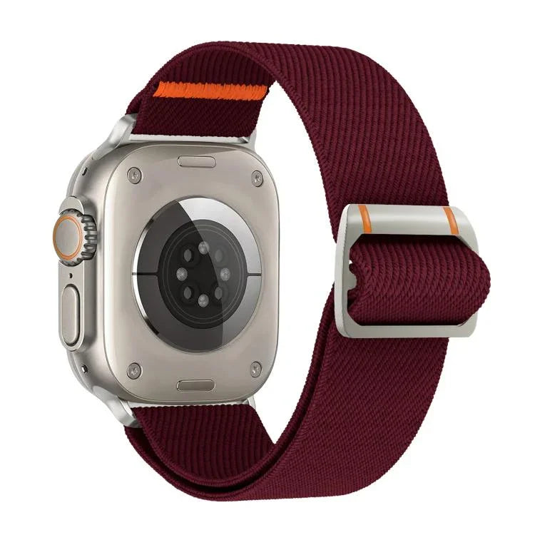 Bracelet de montre Watchman en nylon avec boucle mécanique, compatible avec les Apple Watch 46 mm / 49 mm / 45 mm / 44 mm et 42 mm / 41 mm / 40 mm / 38 mm.