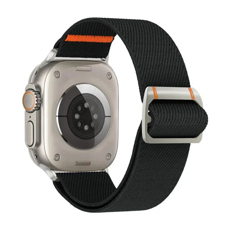 Bracelet de montre Watchman en nylon avec boucle mécanique, compatible avec les Apple Watch 46 mm / 49 mm / 45 mm / 44 mm et 42 mm / 41 mm / 40 mm / 38 mm.