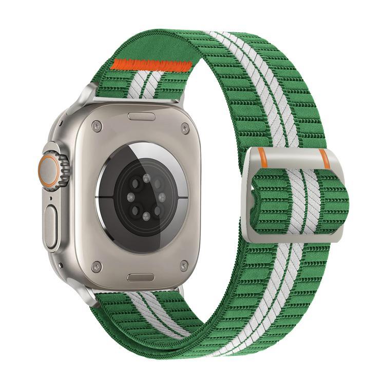 Bracelet de montre Watchman en nylon avec boucle mécanique, compatible avec les Apple Watch 46 mm / 49 mm / 45 mm / 44 mm et 42 mm / 41 mm / 40 mm / 38 mm.