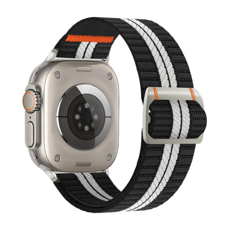Bracelet de montre Watchman en nylon avec boucle mécanique, compatible avec les Apple Watch 46 mm / 49 mm / 45 mm / 44 mm et 42 mm / 41 mm / 40 mm / 38 mm.