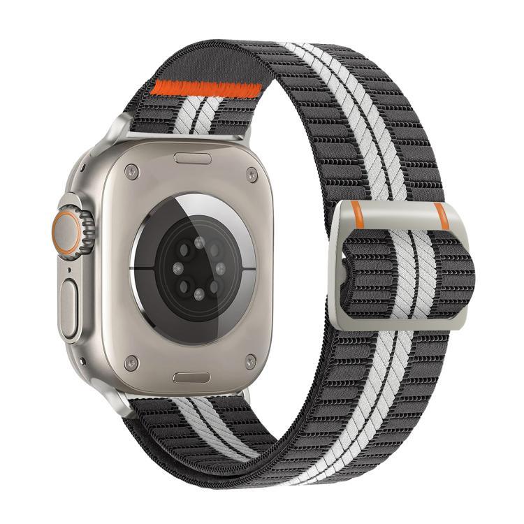 Bracelet de montre Watchman en nylon avec boucle mécanique, compatible avec les Apple Watch 46 mm / 49 mm / 45 mm / 44 mm et 42 mm / 41 mm / 40 mm / 38 mm.