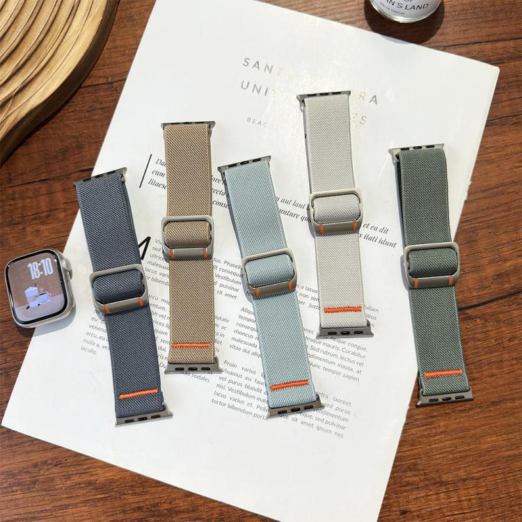 Bracelet de montre Watchman en nylon avec boucle mécanique, compatible avec les Apple Watch 46 mm / 49 mm / 45 mm / 44 mm et 42 mm / 41 mm / 40 mm / 38 mm.