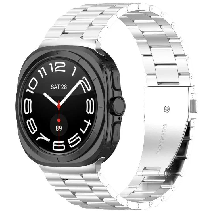 Bracelet de montre en acier inoxydable à trois billes avec outil de retrait, pour Samsung Galaxy Watch Ultra 47mm / Ultra 2025, pour Samsung Galaxy Watch8 / Watch8 Classic