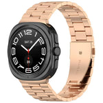 Three Beads Stainless Steel Watch Band with Removal Tool, For Samsung Galaxy Watch Ultra 47mm / Ultra 2025, For Samsung Galaxy Watch8 / Watch8 Classic