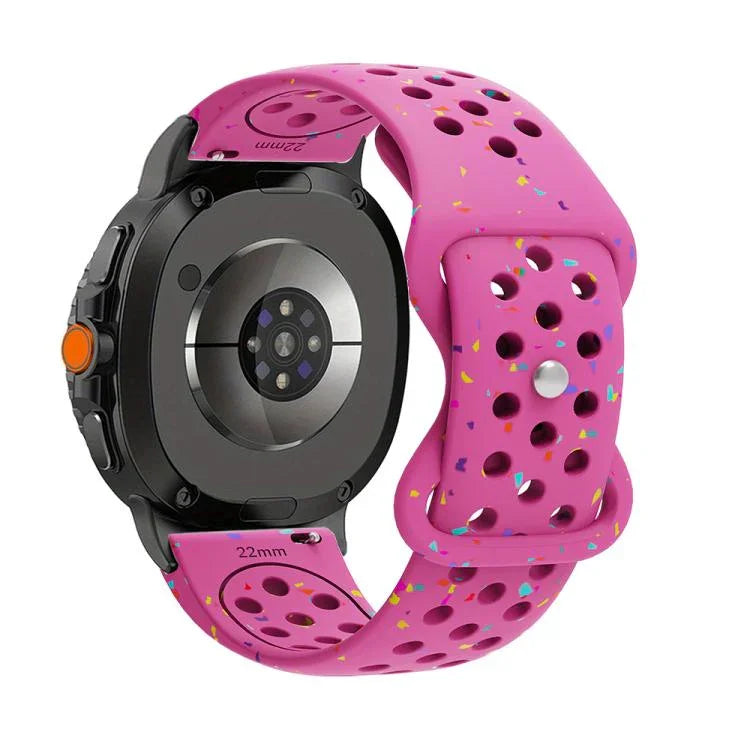 Eco-Friendly Granular Colorful Dots Silicone Watch Band, For Samsung Galaxy Watch8 / Watch8 Classic
