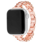 Bracelet de montre en alliage métallique à bordure en dentelle et diamants, pour Apple Watch 46 mm / 49 mm / 45 mm / 44 mm, pour Apple Watch 42 mm / 41 mm / 40 mm / 38 mm
