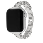 Bracelet de montre en alliage métallique à bordure en dentelle et diamants, pour Apple Watch 46 mm / 49 mm / 45 mm / 44 mm, pour Apple Watch 42 mm / 41 mm / 40 mm / 38 mm