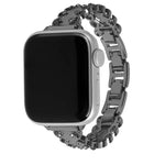 Bracelet de montre en alliage métallique à bordure en dentelle et diamants, pour Apple Watch 46 mm / 49 mm / 45 mm / 44 mm, pour Apple Watch 42 mm / 41 mm / 40 mm / 38 mm