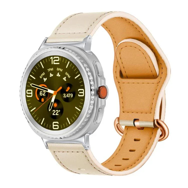 Classic Buckle Genuine Leather Watch Band, For Samsung Galaxy Watch8 / Watch8 Classic