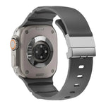 Bracelet de montre en silicone avec fermoir magnétique, compatible avec Apple Watch 46 mm / 49 mm / 45 mm / 44 mm