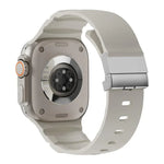 Bracelet de montre en silicone avec fermoir magnétique, compatible avec Apple Watch 46 mm / 49 mm / 45 mm / 44 mm