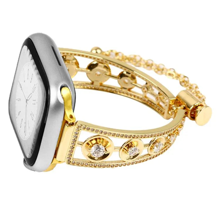 Bracelet de montre en métal et zirconium platine étoile, pour Apple Watch 46 mm / 49 mm / 45 mm / 44 mm, pour Apple Watch 42 mm / 41 mm / 40 mm / 38 mm