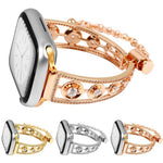 Bracelet de montre en métal et zirconium platine étoile, pour Apple Watch 46 mm / 49 mm / 45 mm / 44 mm, pour Apple Watch 42 mm / 41 mm / 40 mm / 38 mm
