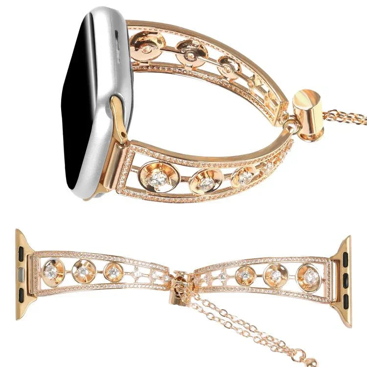 Bracelet de montre en métal et zirconium platine étoile, pour Apple Watch 46 mm / 49 mm / 45 mm / 44 mm, pour Apple Watch 42 mm / 41 mm / 40 mm / 38 mm