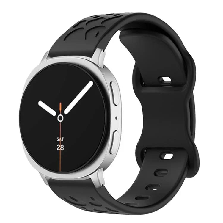 Bracelet de montre en silicone à boucle papillon léopard concave, pour Samsung Galaxy Watch8 / Watch8 Classic