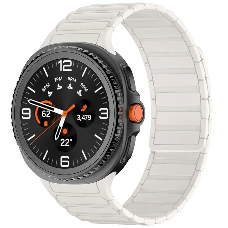 Bracelet de montre magnétique en silicone Tri-beads, pour Samsung Galaxy Watch8 / Watch8 Classic