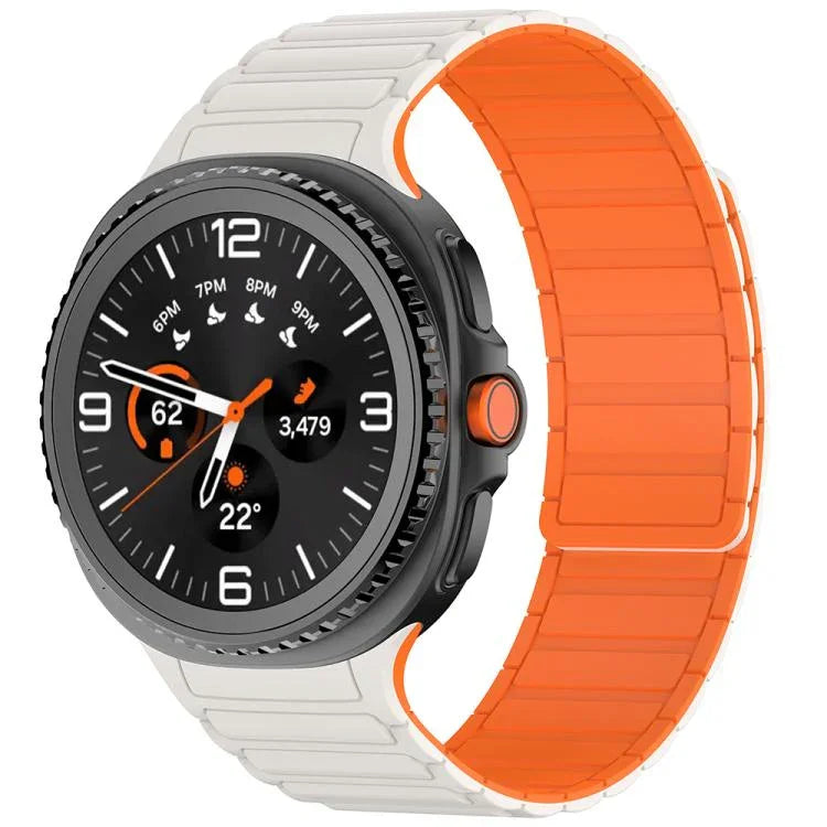 Bracelet de montre magnétique en silicone Tri-beads, pour Samsung Galaxy Watch8 / Watch8 Classic