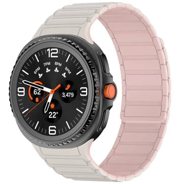 Bracelet de montre magnétique en silicone Tri-beads, pour Samsung Galaxy Watch8 / Watch8 Classic