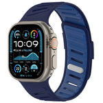 Bracelet de montre en silicone bicolore respirant avec boucle oblique, compatible avec Apple Watch 46 mm / 49 mm / 45 mm / 44 mm
