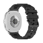 Bracelet de montre en silicone noir à boucle ronde, pour Samsung Galaxy Watch8 / Watch8 Classic