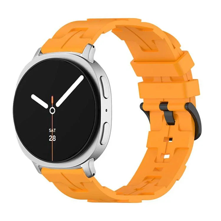 Bracelet de montre en silicone noir à boucle ronde, pour Samsung Galaxy Watch8 / Watch8 Classic