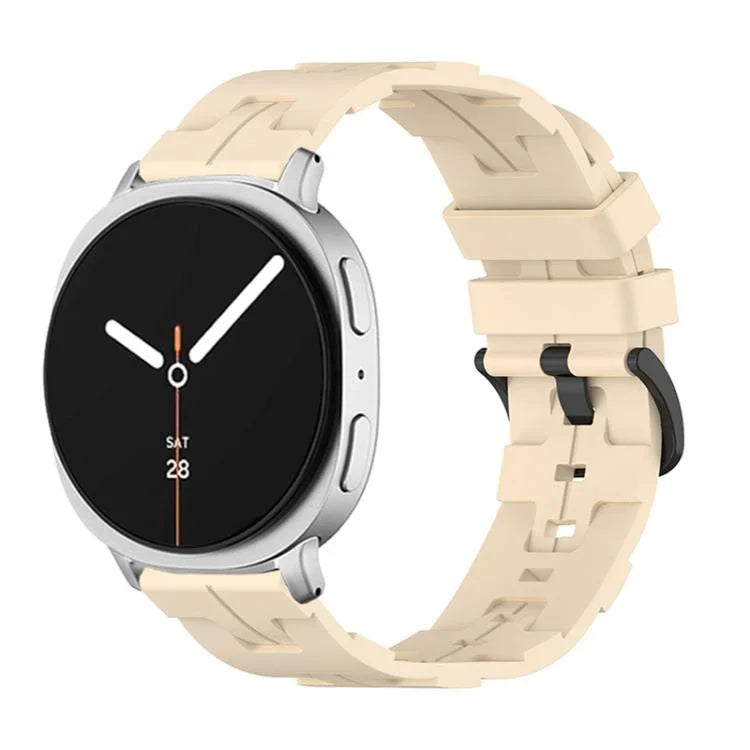 Bracelet de montre en silicone noir à boucle ronde, pour Samsung Galaxy Watch8 / Watch8 Classic