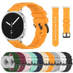 Bracelet de montre en silicone noir à boucle ronde, pour Samsung Galaxy Watch8 / Watch8 Classic