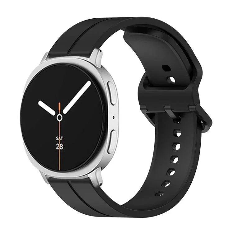 Colorful Buckle Grooved Silicone Watch Band, For Samsung Galaxy Watch8 / Watch8 Classic