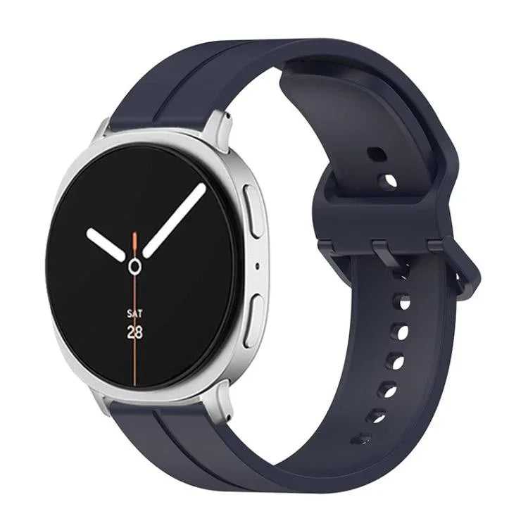 Colorful Buckle Grooved Silicone Watch Band, For Samsung Galaxy Watch8 / Watch8 Classic