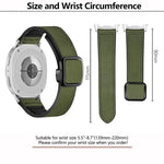 Bracelet de montre en silicone avec boucle magnétique carrée en cuir, pour Samsung Galaxy Watch8 / Watch8 Classic