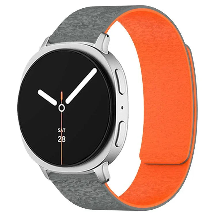 Bracelet de montre magnétique en silicone grain de bois nuage, pour Samsung Galaxy Watch8 / Watch8 Classic