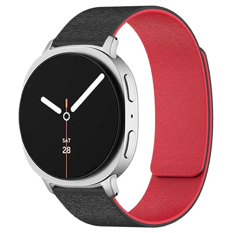 Bracelet de montre magnétique en silicone grain de bois nuage, pour Samsung Galaxy Watch8 / Watch8 Classic