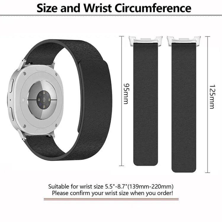 Bracelet de montre magnétique en silicone grain de bois nuage, pour Samsung Galaxy Watch8 / Watch8 Classic