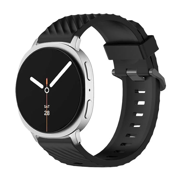 Bracelet de montre en silicone noir à boucle pour Samsung Galaxy Watch8 / Watch8 Classic