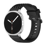 Bracelet de montre en silicone noir à boucle pour Samsung Galaxy Watch8 / Watch8 Classic