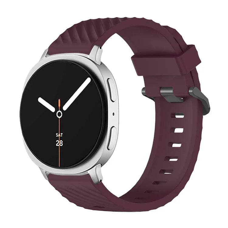 Bracelet de montre en silicone noir à boucle pour Samsung Galaxy Watch8 / Watch8 Classic