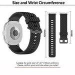Bracelet de montre en silicone noir à boucle pour Samsung Galaxy Watch8 / Watch8 Classic