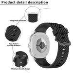 Bracelet de montre en silicone noir à boucle pour Samsung Galaxy Watch8 / Watch8 Classic