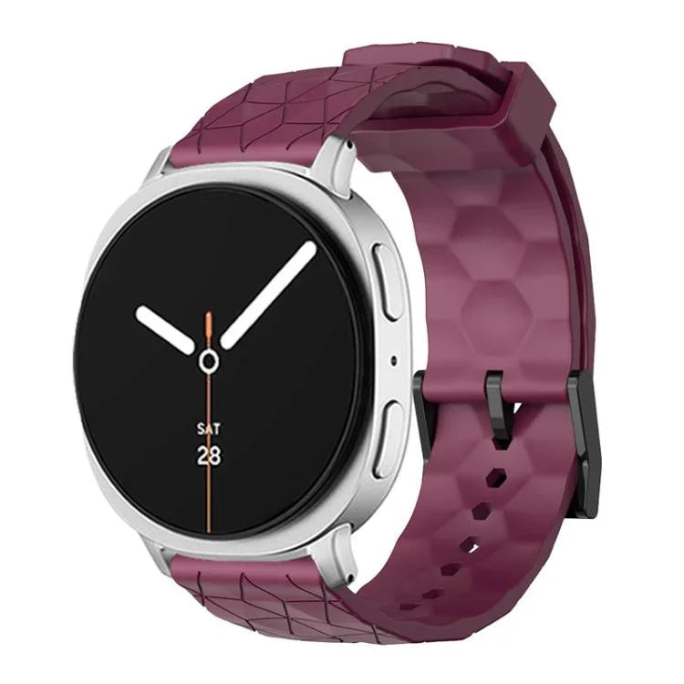 Bracelet de montre en silicone à texture de football de couleur unie, pour Samsung Galaxy Watch8 / Watch8 Classic