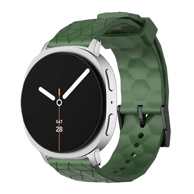 Bracelet de montre en silicone à texture de football de couleur unie, pour Samsung Galaxy Watch8 / Watch8 Classic