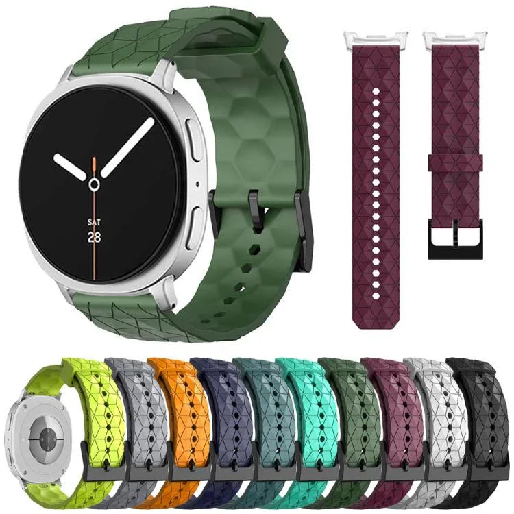 Bracelet de montre en silicone à texture de football de couleur unie, pour Samsung Galaxy Watch8 / Watch8 Classic