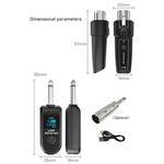 K1 Convertisseur micro dynamique filaire vers micro sans fil pour micro portable, 1 émetteur + 1 récepteur