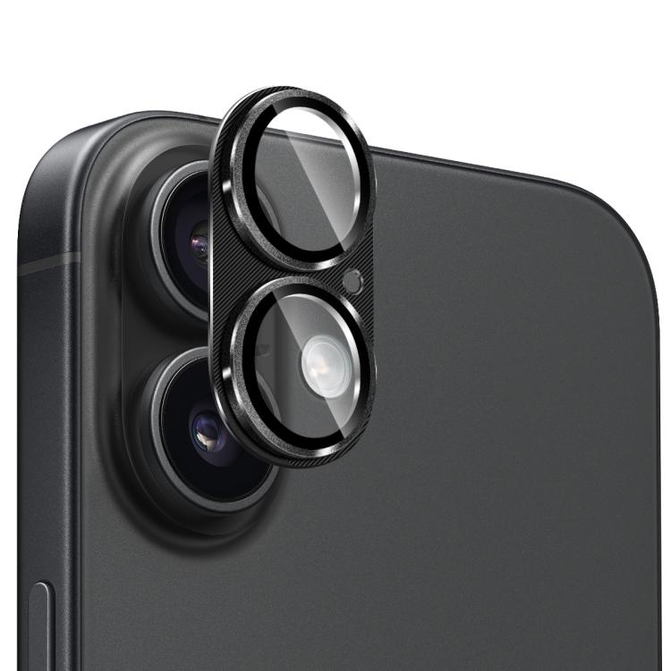 Film de protection d'objectif en verre trempé en alliage d'aluminium texturé ENKAY CD, pour iPhone 17