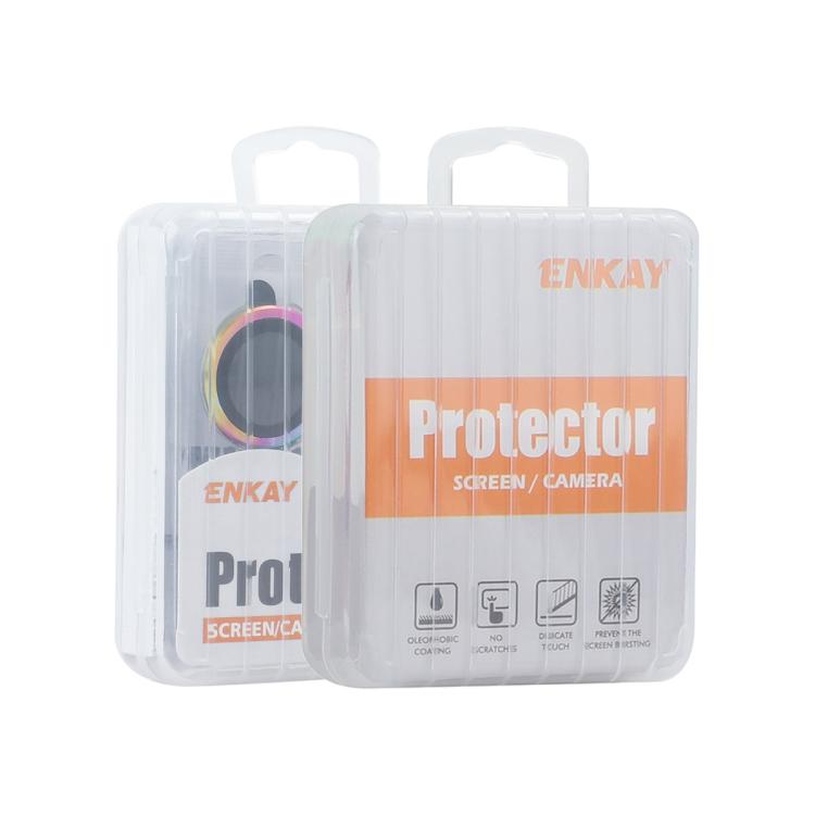 Film de protection d'objectif en verre trempé en alliage d'aluminium texturé ENKAY CD, pour iPhone 17