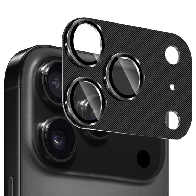 Film de protection d'objectif en verre trempé en alliage d'aluminium texturé ENKAY CD, pour iPhone 17 Pro Max, pour iPhone 17 Pro
