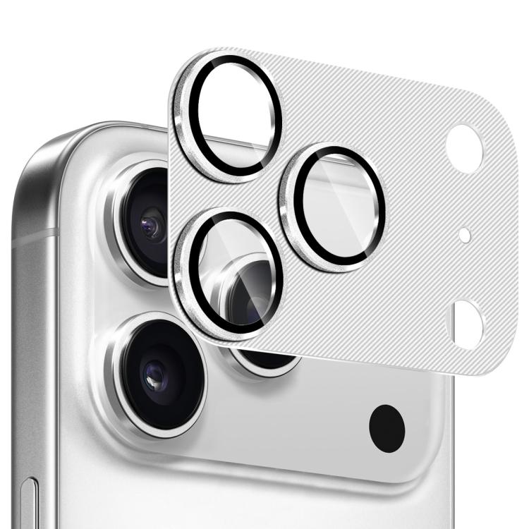 Film de protection d'objectif en verre trempé en alliage d'aluminium texturé ENKAY CD, pour iPhone 17 Pro Max, pour iPhone 17 Pro