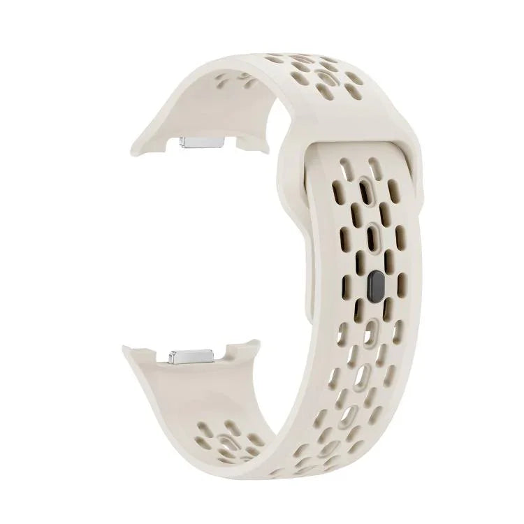 Rhombic Texture Bezel and Black Reverse Buckle Silicone Watch Band, For Samsung Galaxy Watch8 44mm, For Samsung Galaxy Watch8 40mm