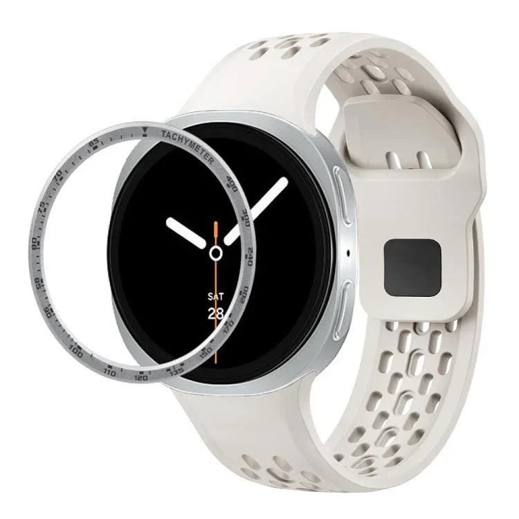 Cadran rapide et bracelet de montre en silicone à boucle inversée noire, pour Samsung Galaxy Watch8 44mm, pour Samsung Galaxy Watch8 40mm