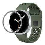 Cadran rapide et bracelet de montre en silicone à boucle inversée noire, pour Samsung Galaxy Watch8 44mm, pour Samsung Galaxy Watch8 40mm